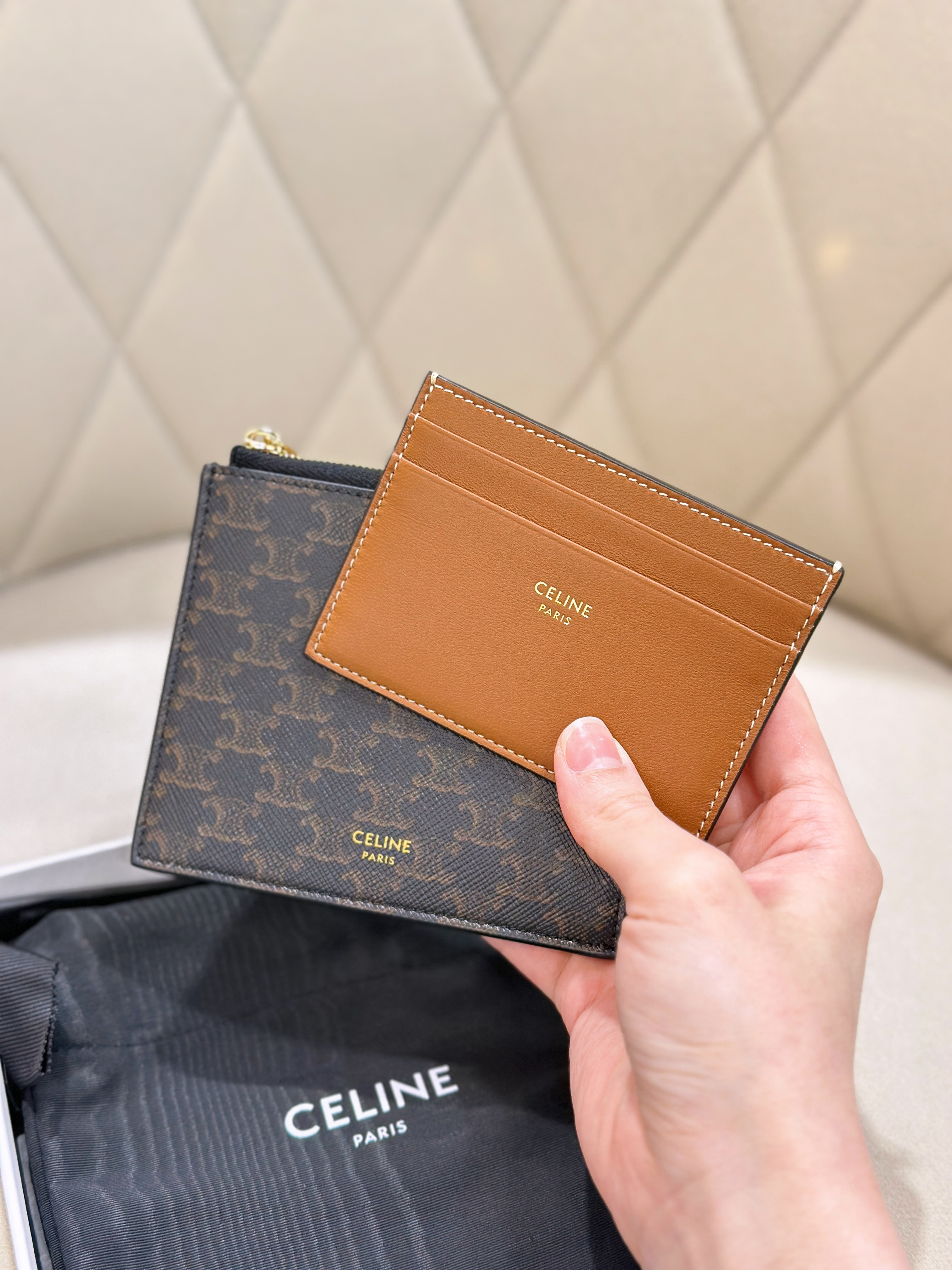 CELINE Zipped Purse with Removable Cardholder