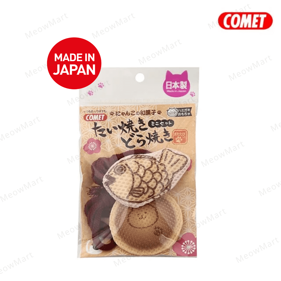 日本 COMET 木天蓼潔齒玩具 (迷你銅鑼燒+鯛魚燒)