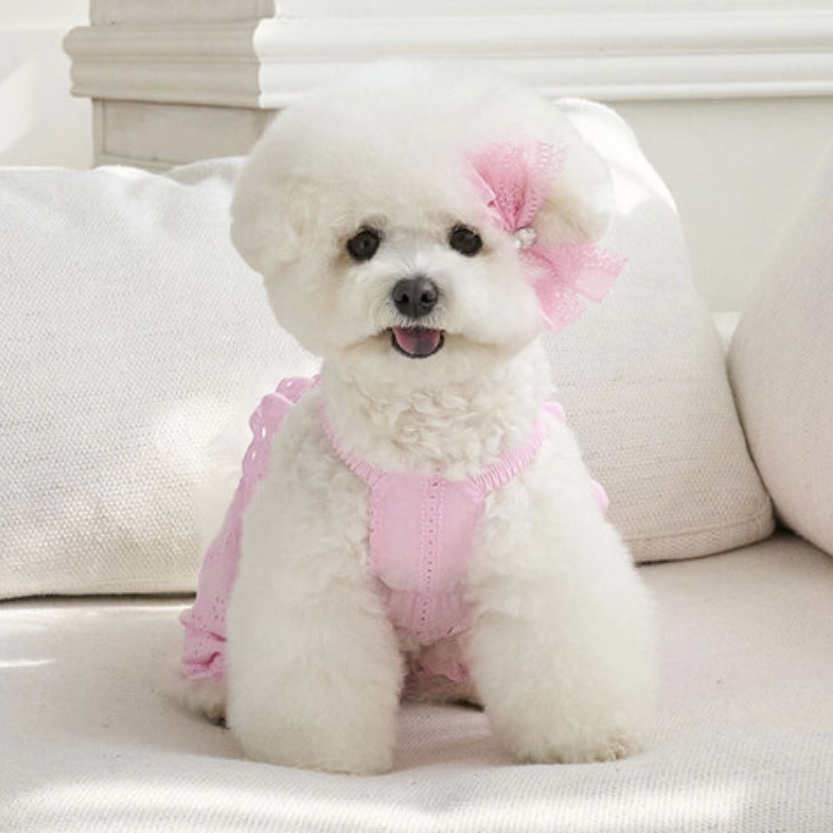 髮夾-法式簍空蕾絲花-髮飾-粉紅-It’s sunny outside