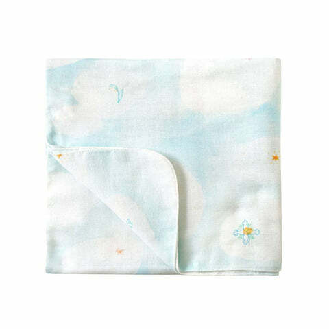 日本製10Mois SWADDLE cotton UNRYU天空之城多用途雙層紗布巾