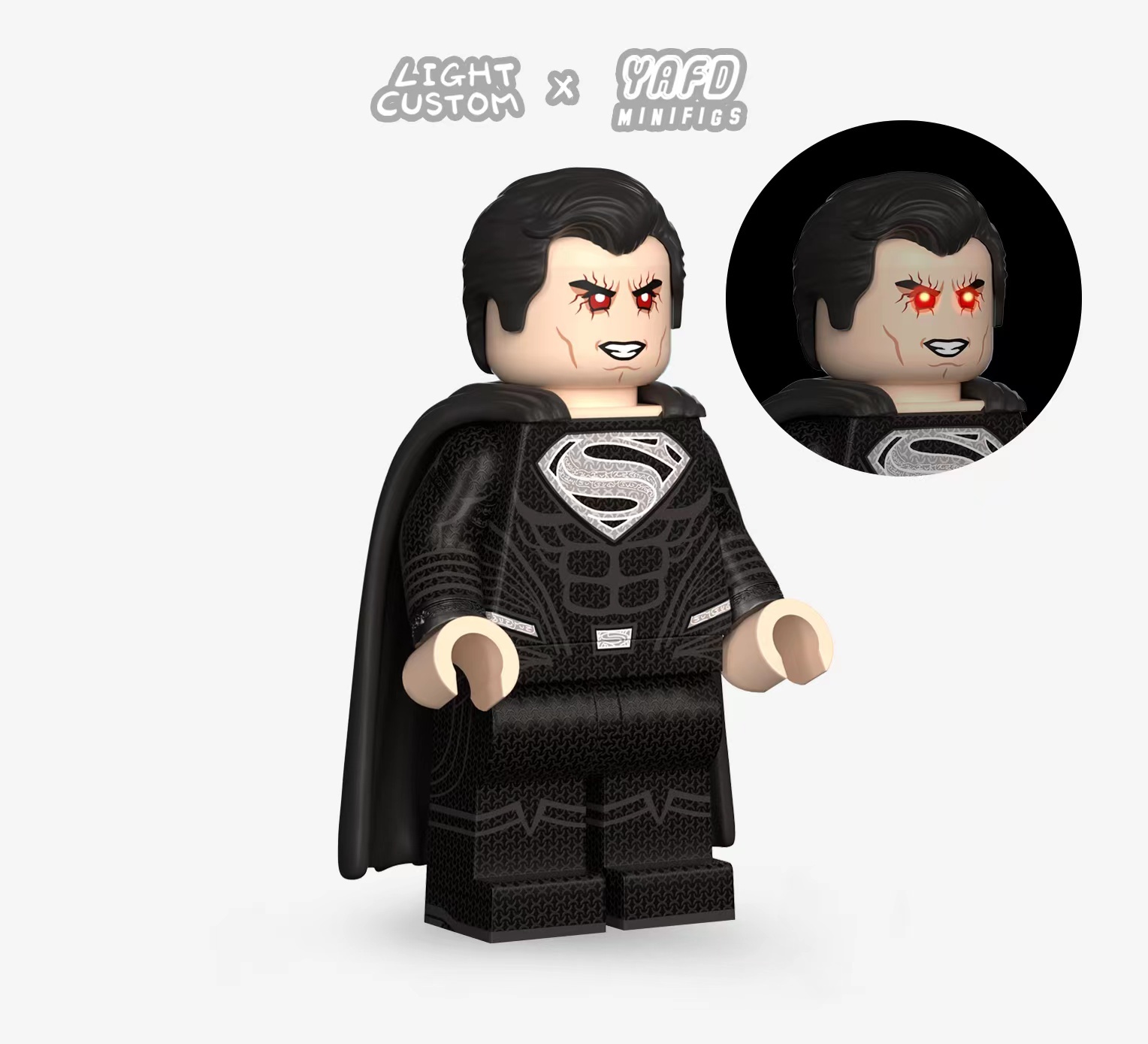 [Light Custom x YADF][InStock] Black SuperMen [PADprinted]