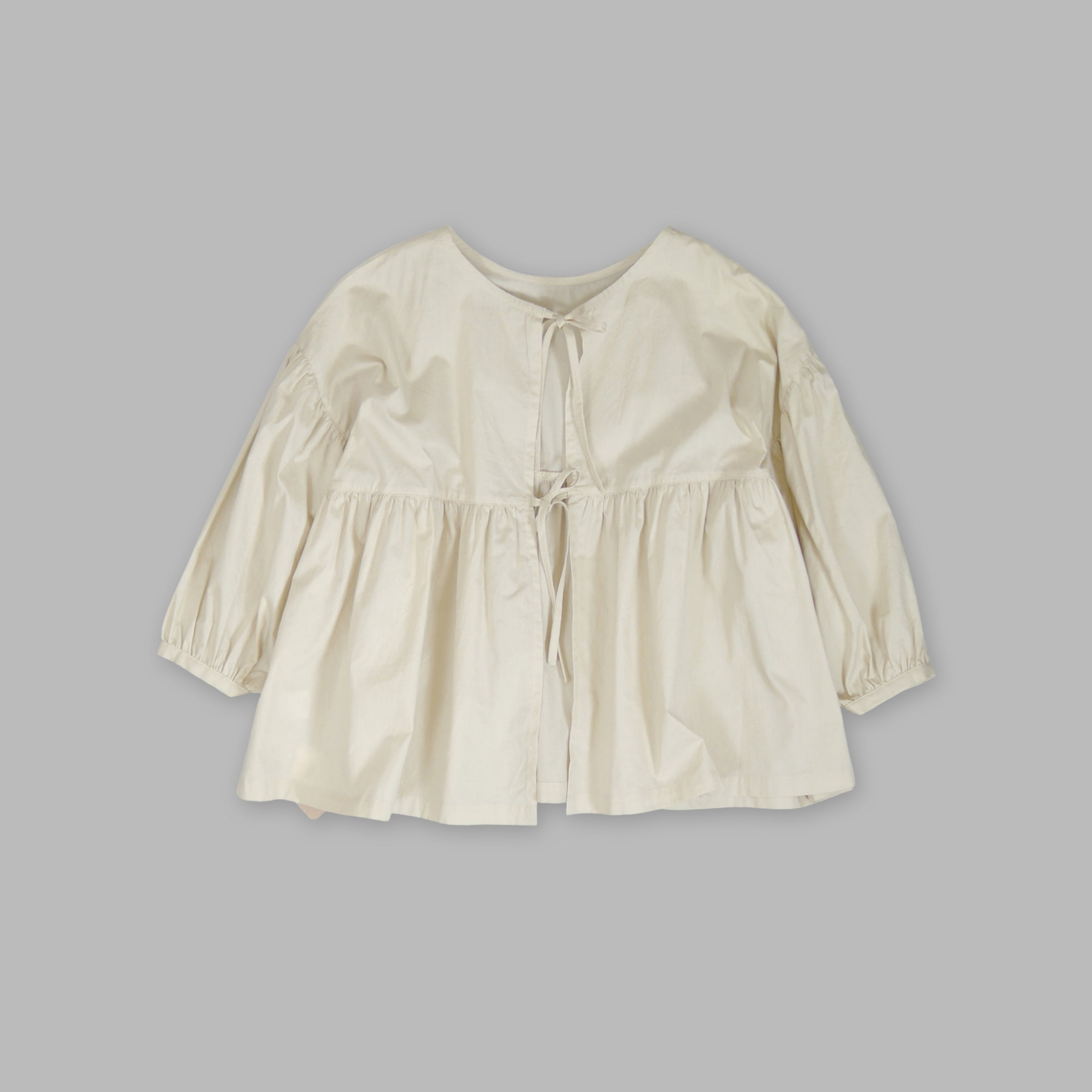 J.P.L. 圓領澎袖繫帶罩衫 ‹ 2 Way › ╭ 3色 ╮