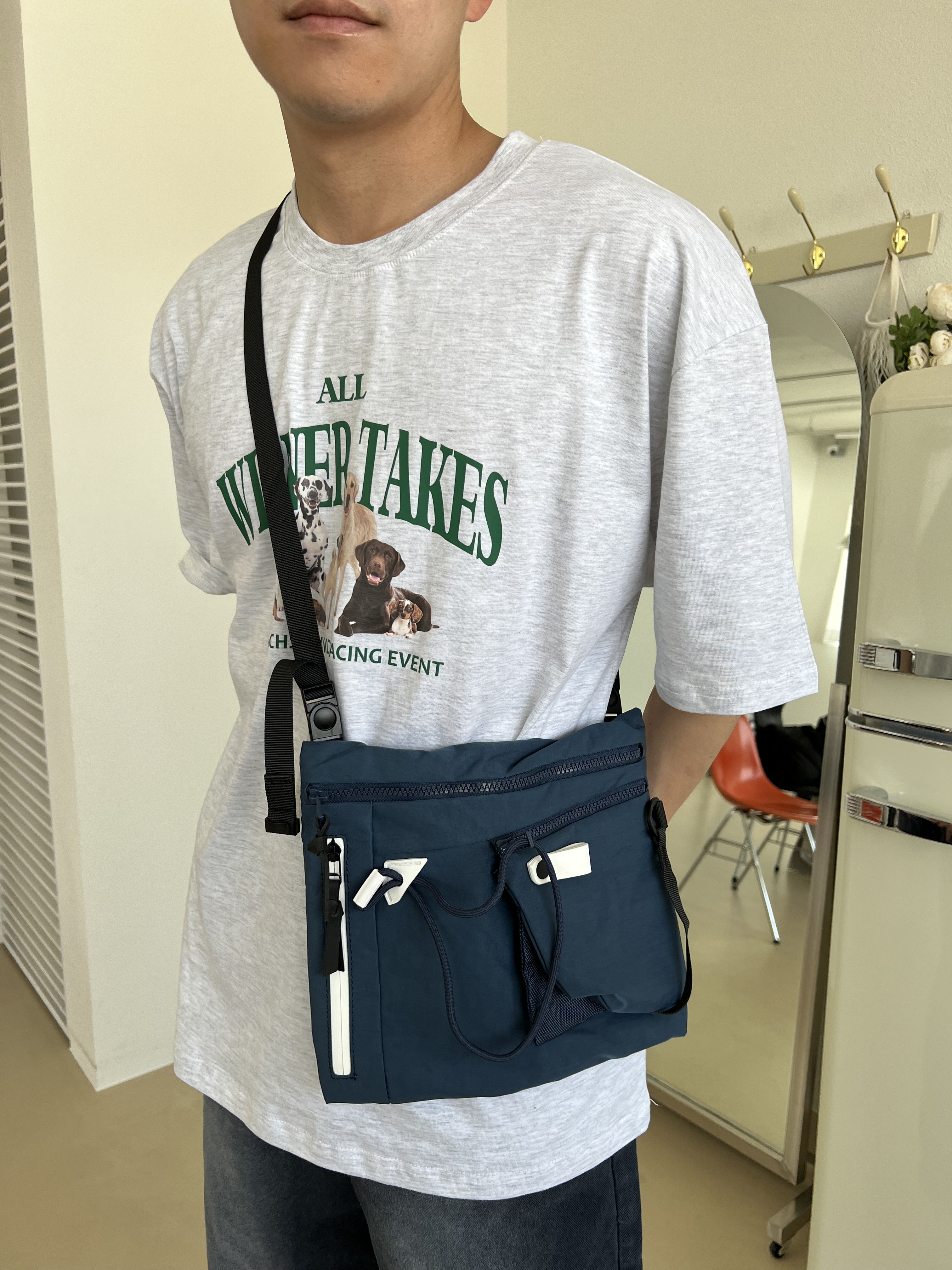 現貨｜收納空間爆多的 經典工業風小包（中國製）（黑色）