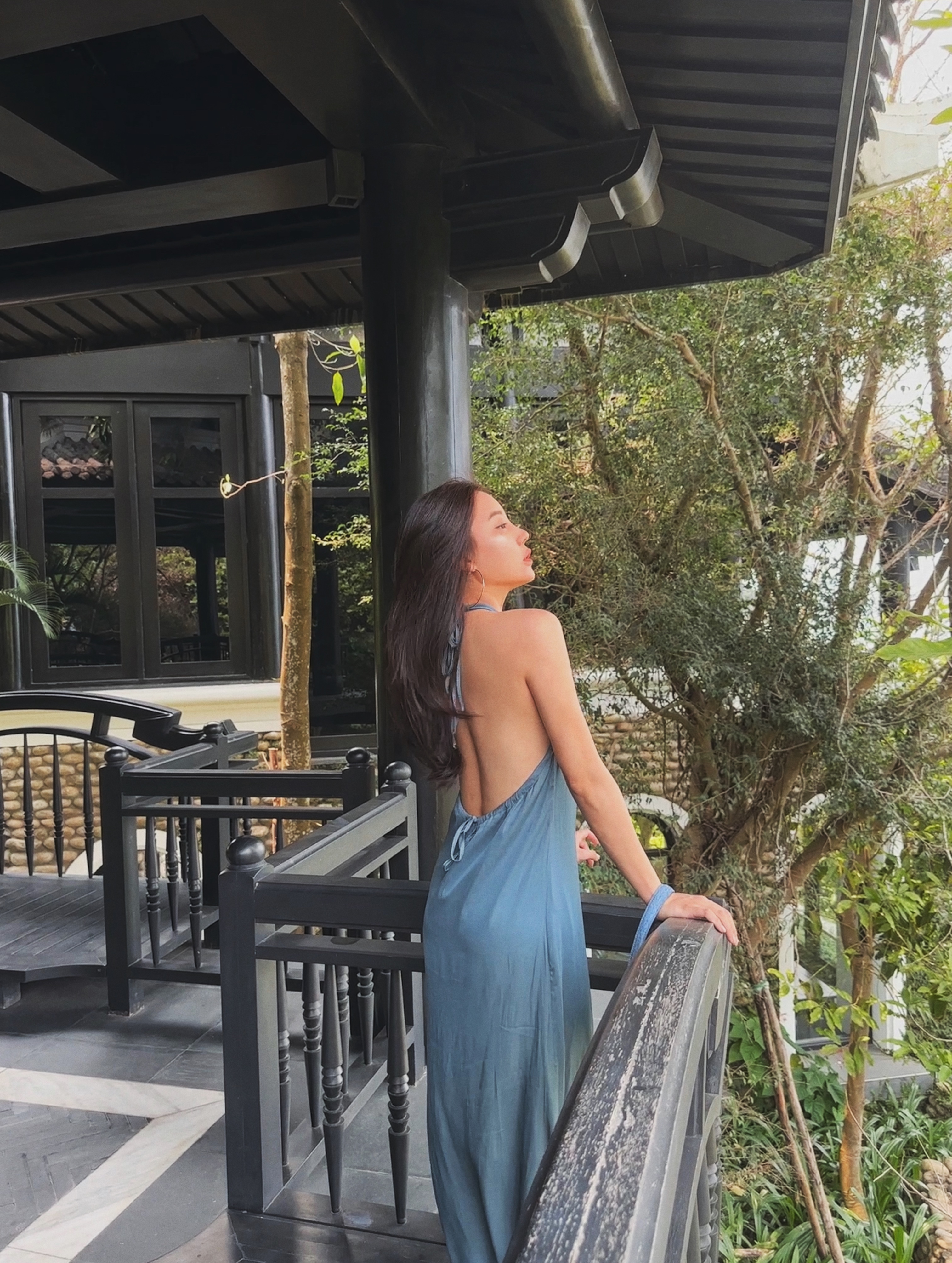 Gulf 海灣 雙綁帶露背長洋裝