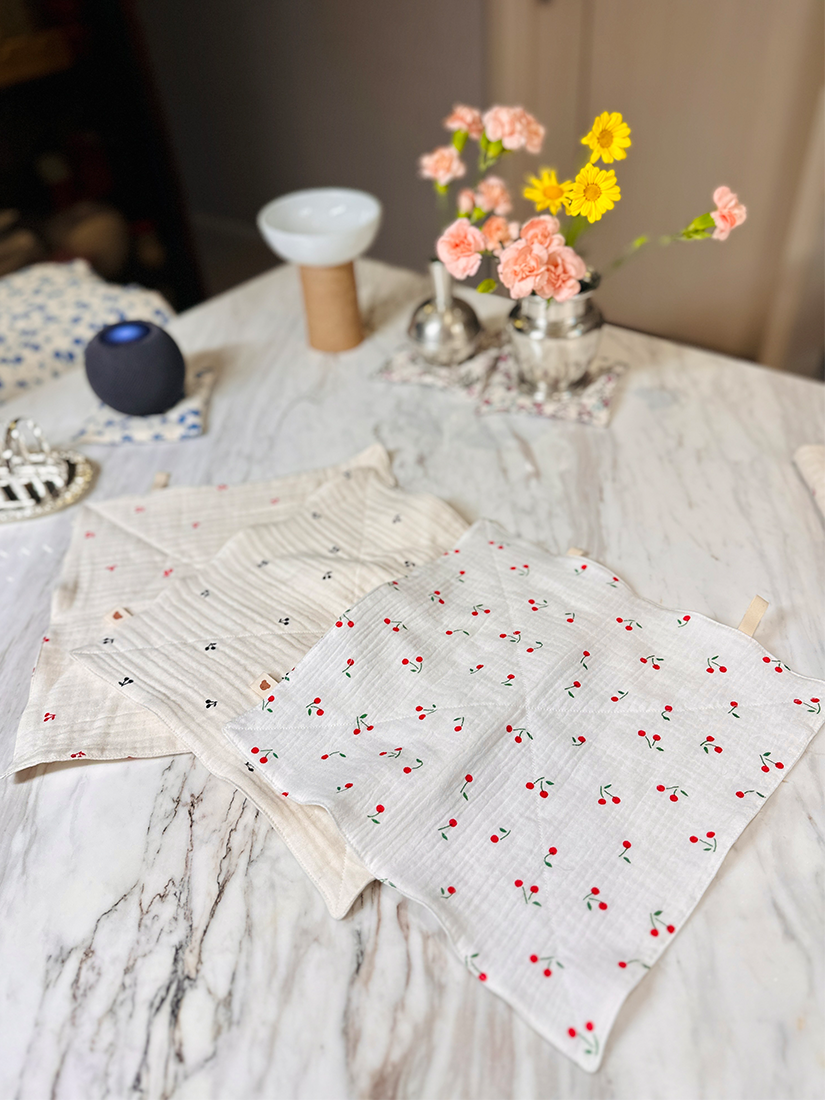 (金老佛爺廚房)空白櫻桃系列抹布 [ 3款 / 大,小 ]