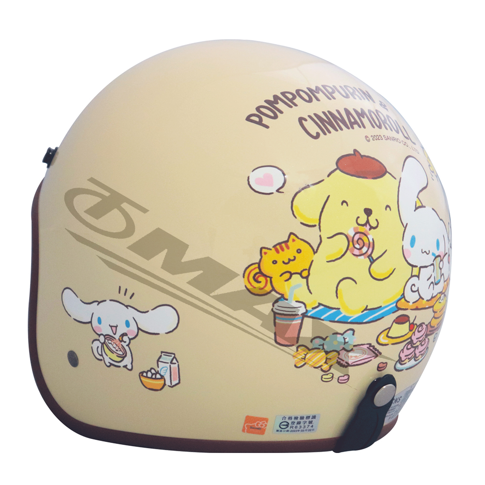 布丁狗與大耳狗半罩安全帽+抗uv短鏡片+6入免洗內襯套 破盤下殺 OMAX歐妹思購物網