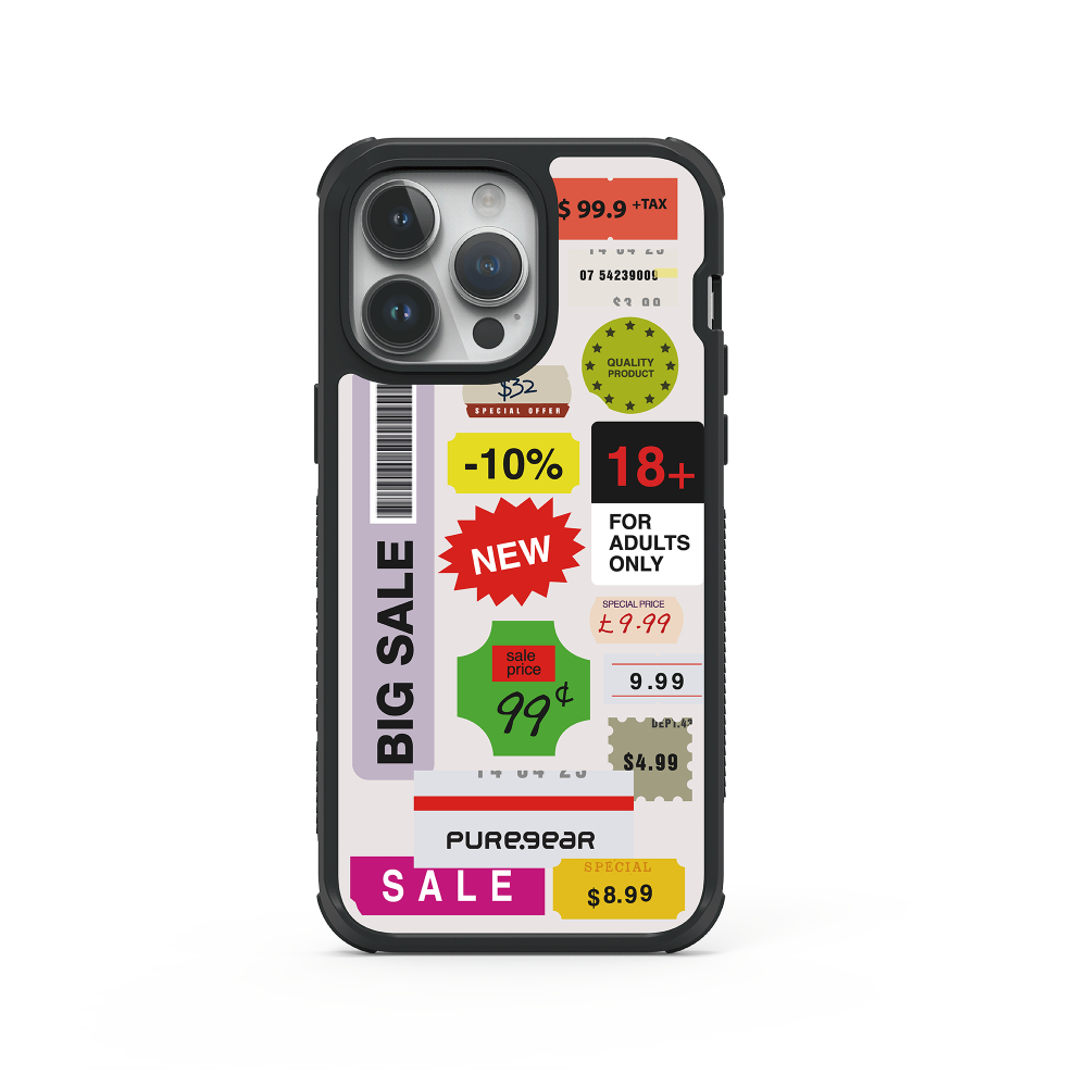 iPhone 14 輕坦克防摔手機殼 / 標價貼 (拼貼風格)