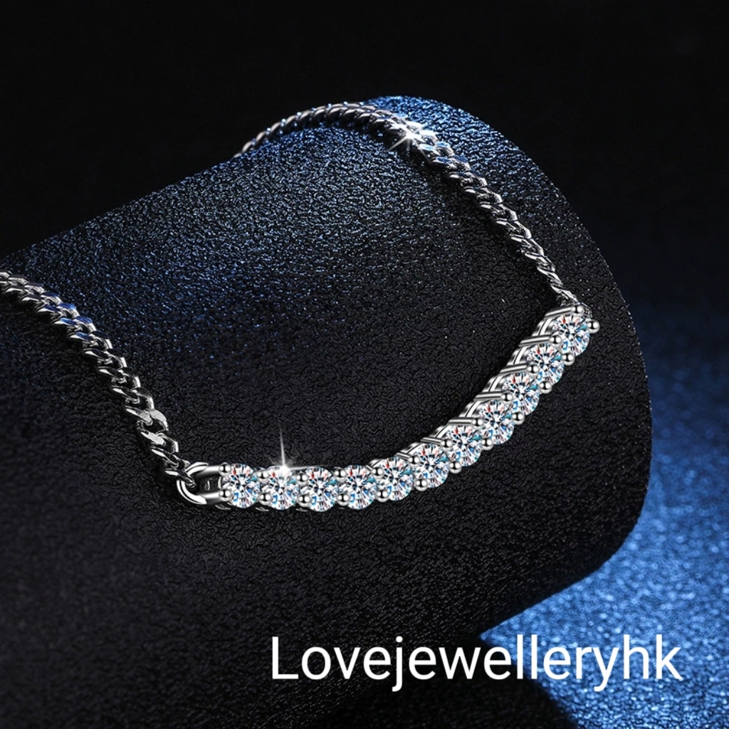 粗身莫桑鑽微笑古巴頸鏈   N2.2C011