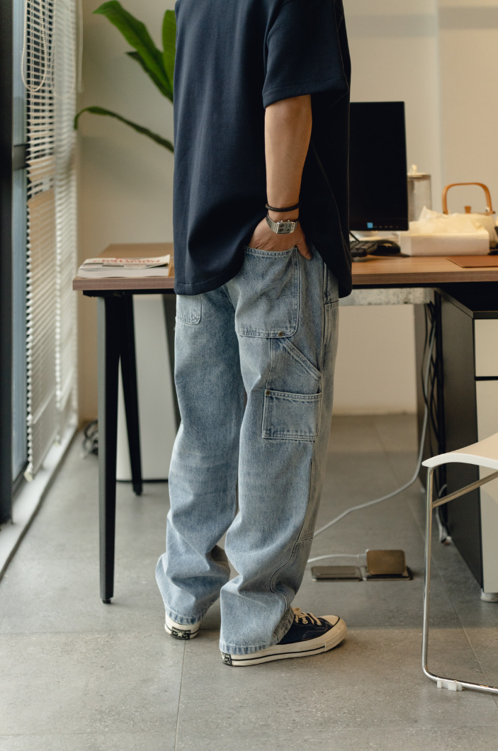 繼超熱銷經典伐木工作褲，新推出的牛仔款上線拉！