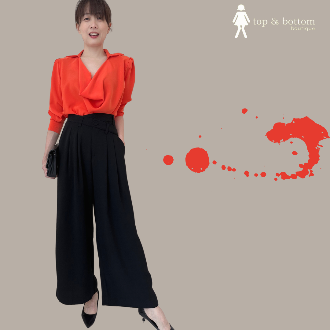 L/SLEEVE DROP NECK BLOUSE