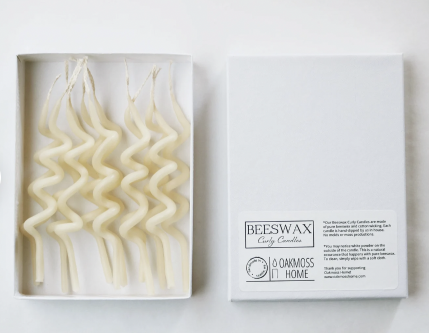 OAKMOSSHOME 手滴蜂蠟捲捲蠟燭  (1組12隻)