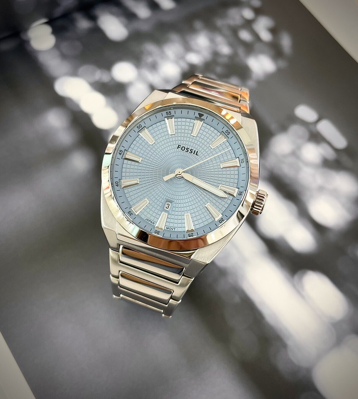 【FOSSIL】水藍風尚不鏽鋼男錶 FS5986 42mm 現代鐘錶