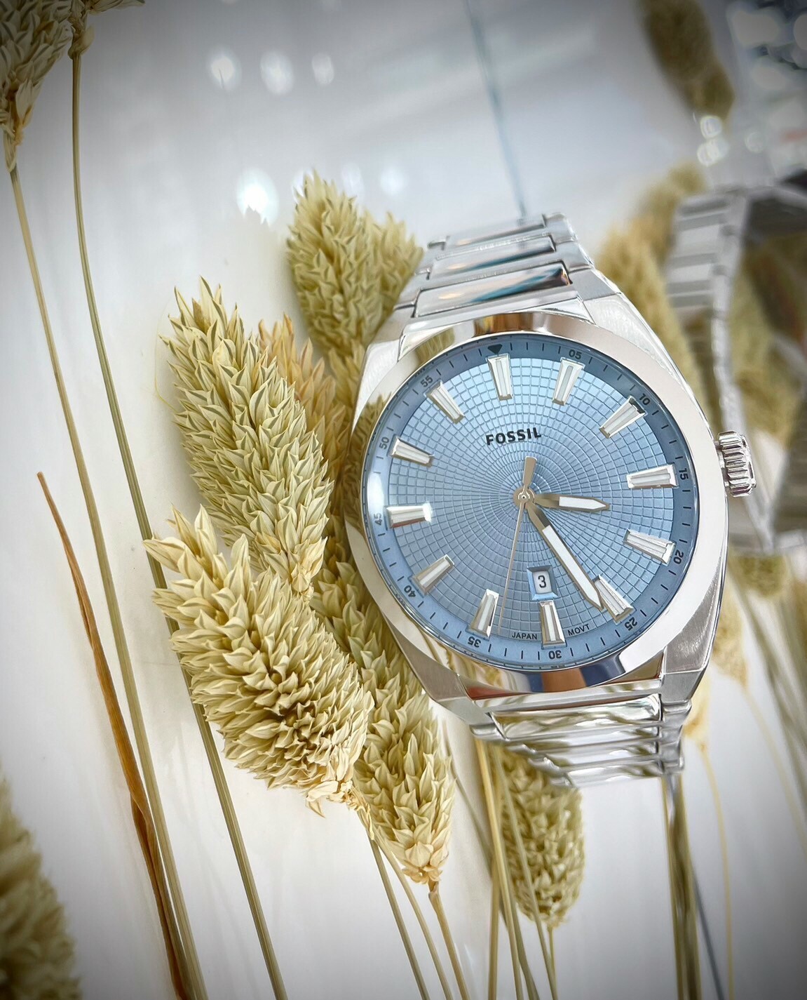 【FOSSIL】水藍風尚不鏽鋼男錶 FS5986 42mm 現代鐘錶