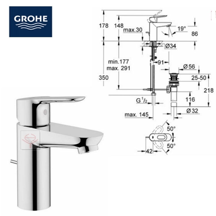 Bauloop 德國 GROHE Bauloop 32814 面盆龍頭