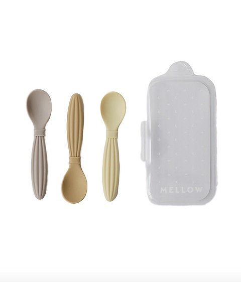 矽膠匙羹 3 件裝-黃色、薑黃、杏色