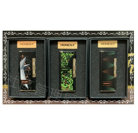 【HONEST】百誠經典款、斜火、超薄、銅製，質感金屬，菸斗專用充氣打火機
