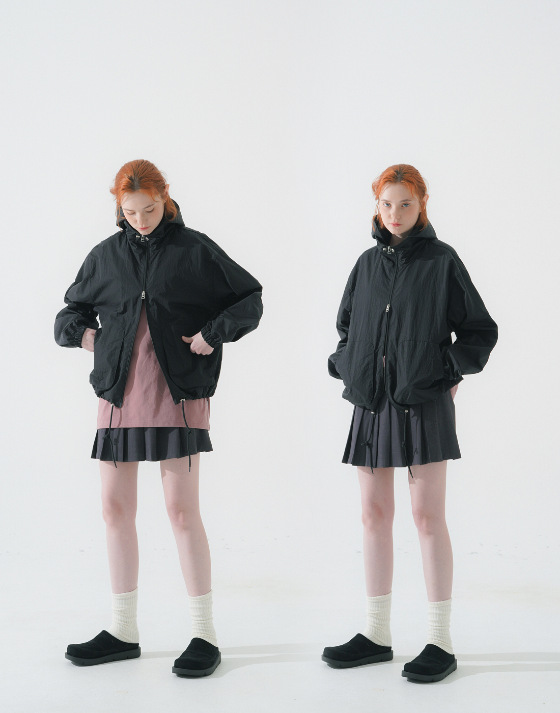 <預購> 韓國WV PROJECT 23SS 雙拉鍊連帽風衣外套