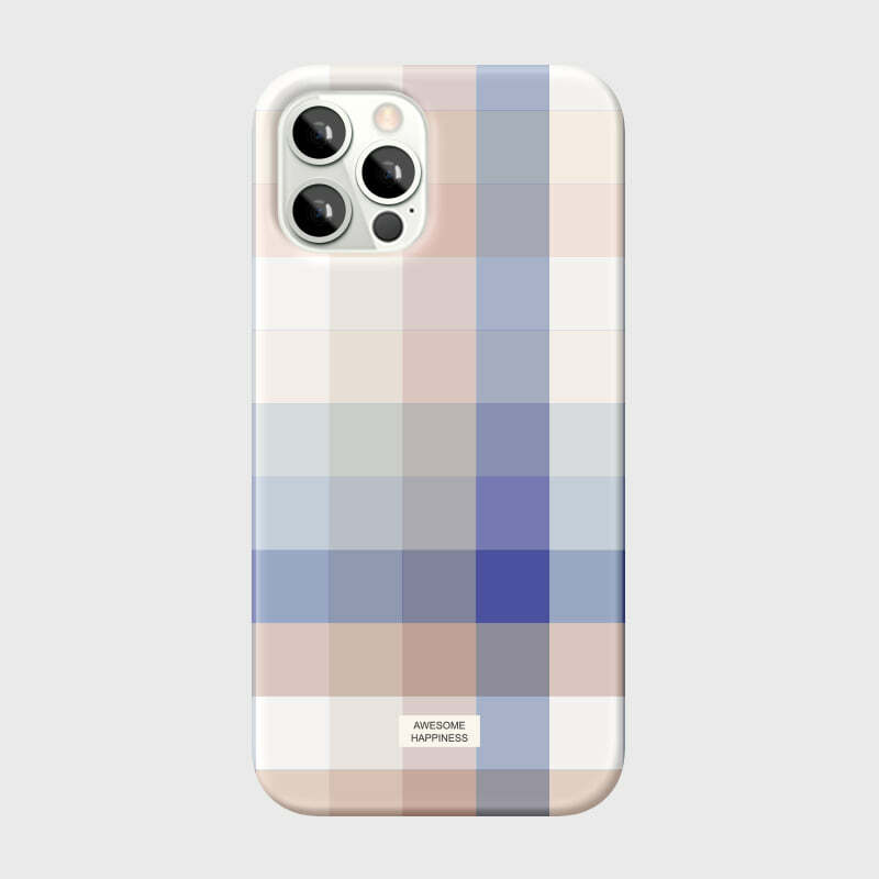 MOMO CASE - 506 윈썸체크(베이지블루) 硬殼