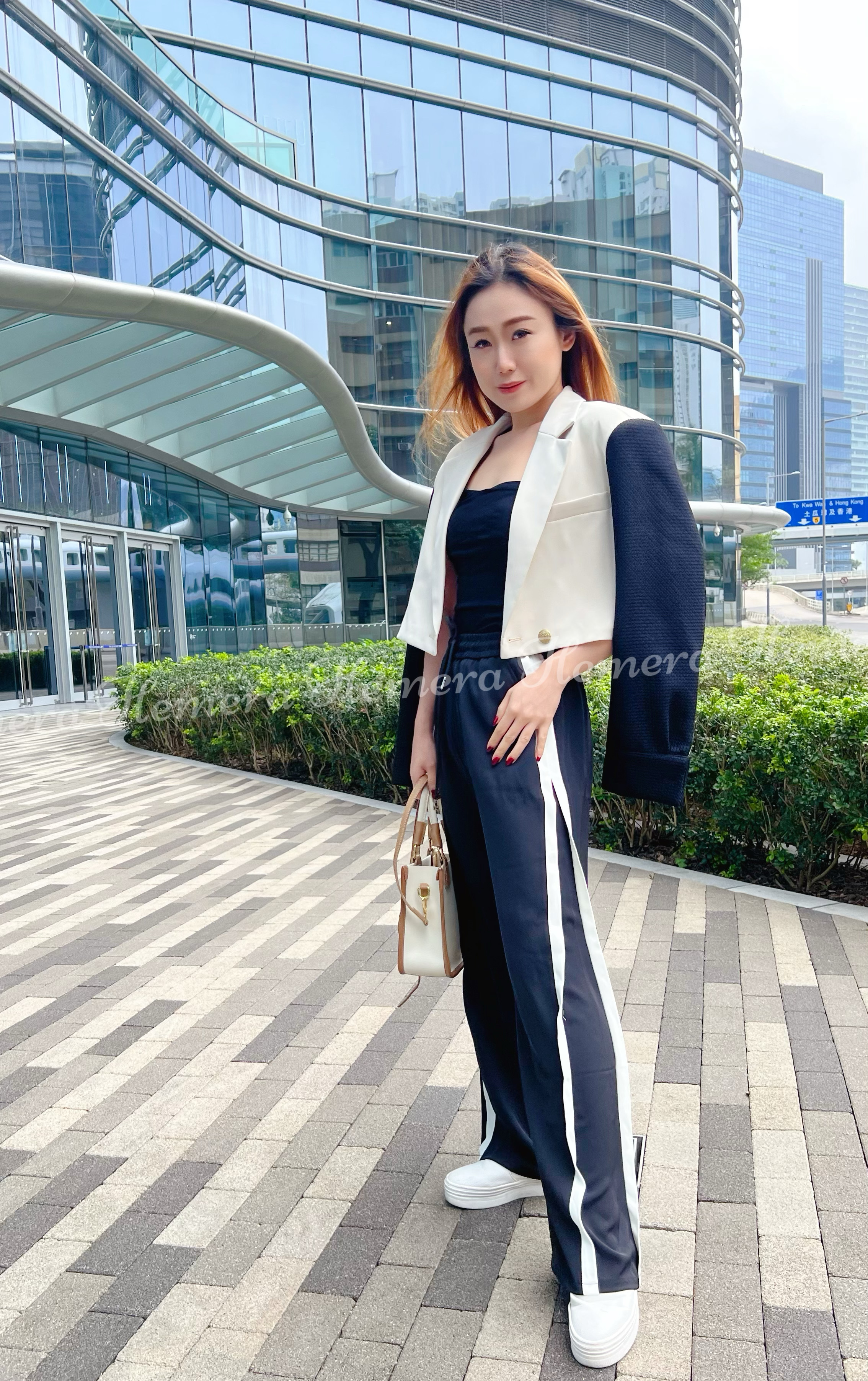 PT23W0415 超舒服休閒運動風顯瘦喇叭褲