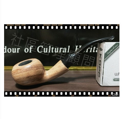 【花梨木煙斗】新手專用，手工實木煙斗，附贈煙斗袋+專用煙道濾芯+濾網 ３號 (三)