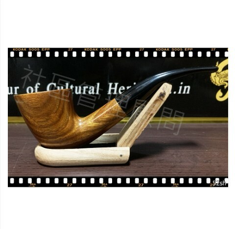 【花梨木煙斗】新手專用，手工實木煙斗，附贈煙斗袋+專用煙道濾芯+濾網 ５號 (三)