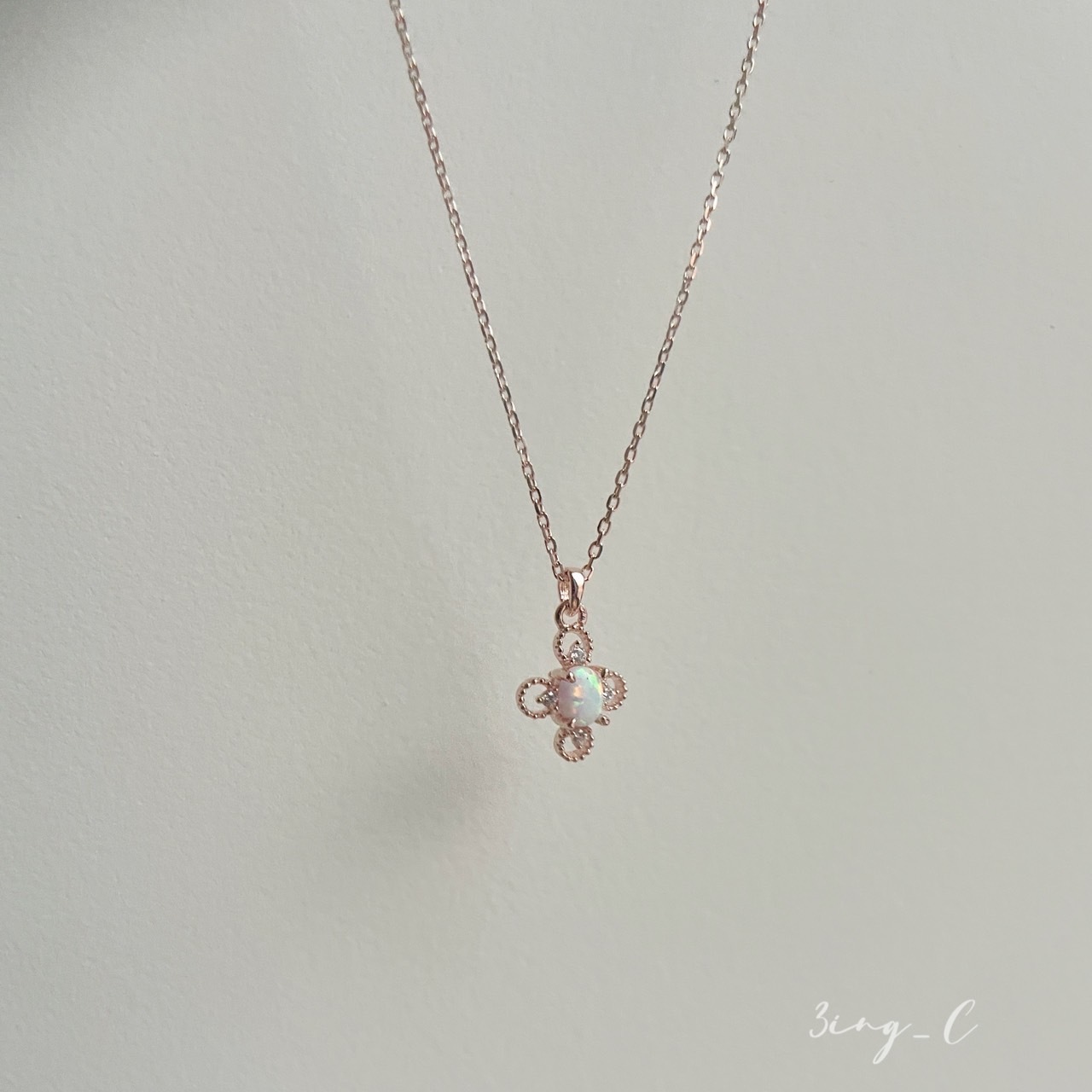 韓國連線-宮廷風蛋白石項鍊