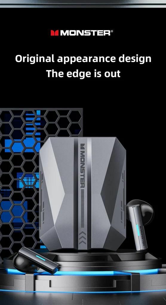 Monster Airmars XKT11機甲風遊戲半入耳藍牙耳機