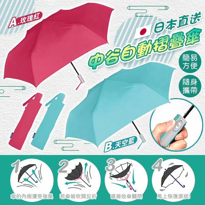 日本直送中谷自動摺疊傘