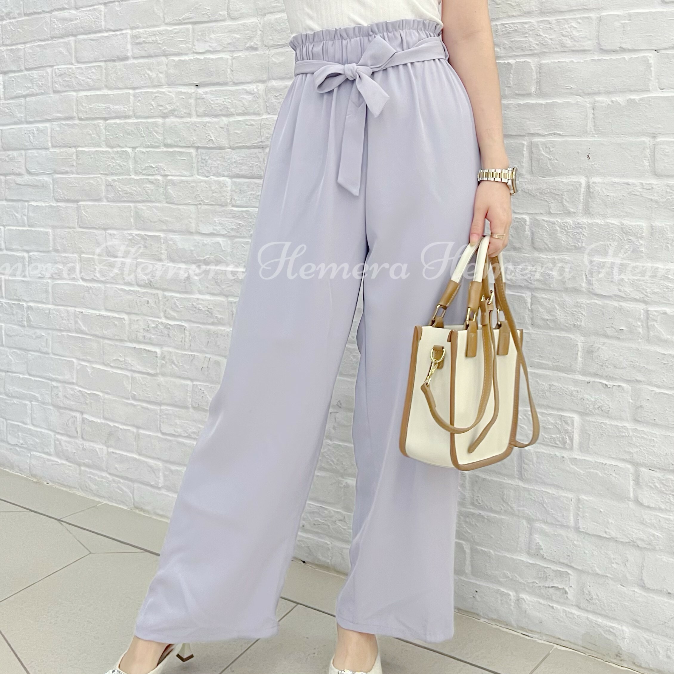 PT23W0419 雪紡蘿蔔長版褲