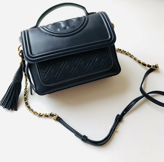 Toryburch羊皮流蘇鏈條包