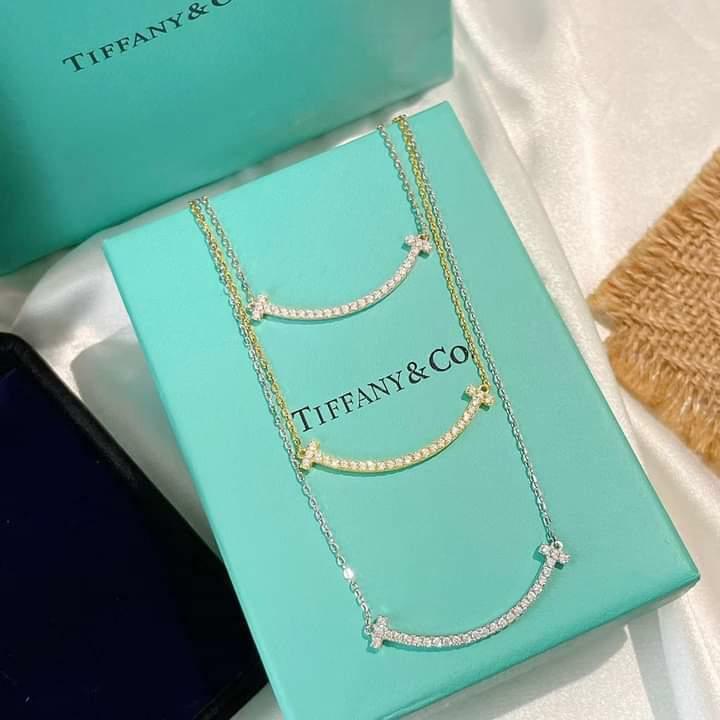 Tiffany純銀經典 微笑頸鏈