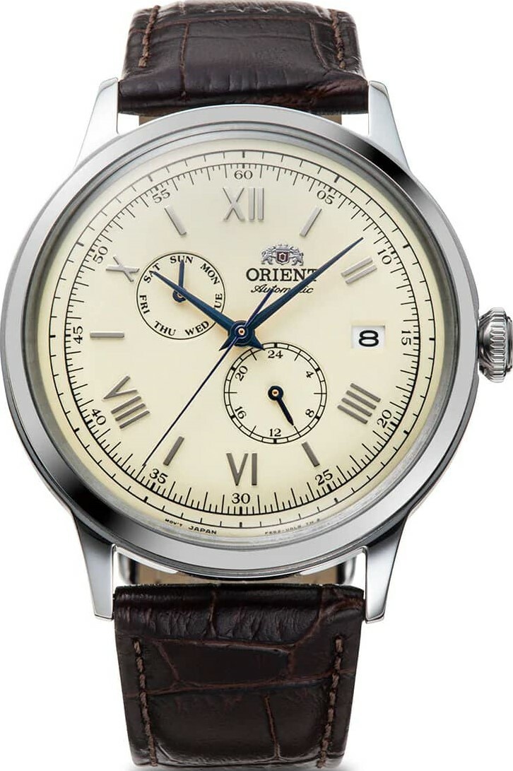 萬年鐘錶 - 東方錶  ORIENT   Multi-Eyes 羅馬字經典錶盤兩眼機械錶   RA-AK0702Y 錶徑 : 40.5mm