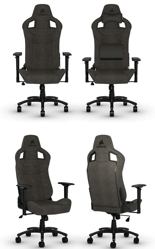 米特3C數位–Corsair 海盜船 T3 RUSH 電競椅/全黑CF-9010057-WW/灰黑CF-9010056-WW/灰白CF-9010058-WW