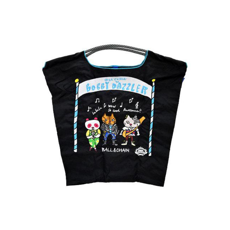預購｜Ball & Chain 黑色 搖滾貓刺繡環保袋 M