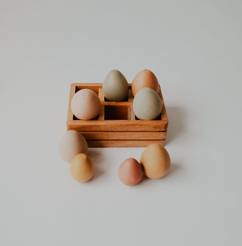 蛋跟托盤 | 回收木玩