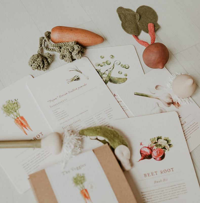 水果與蔬菜組合 | 回收木玩