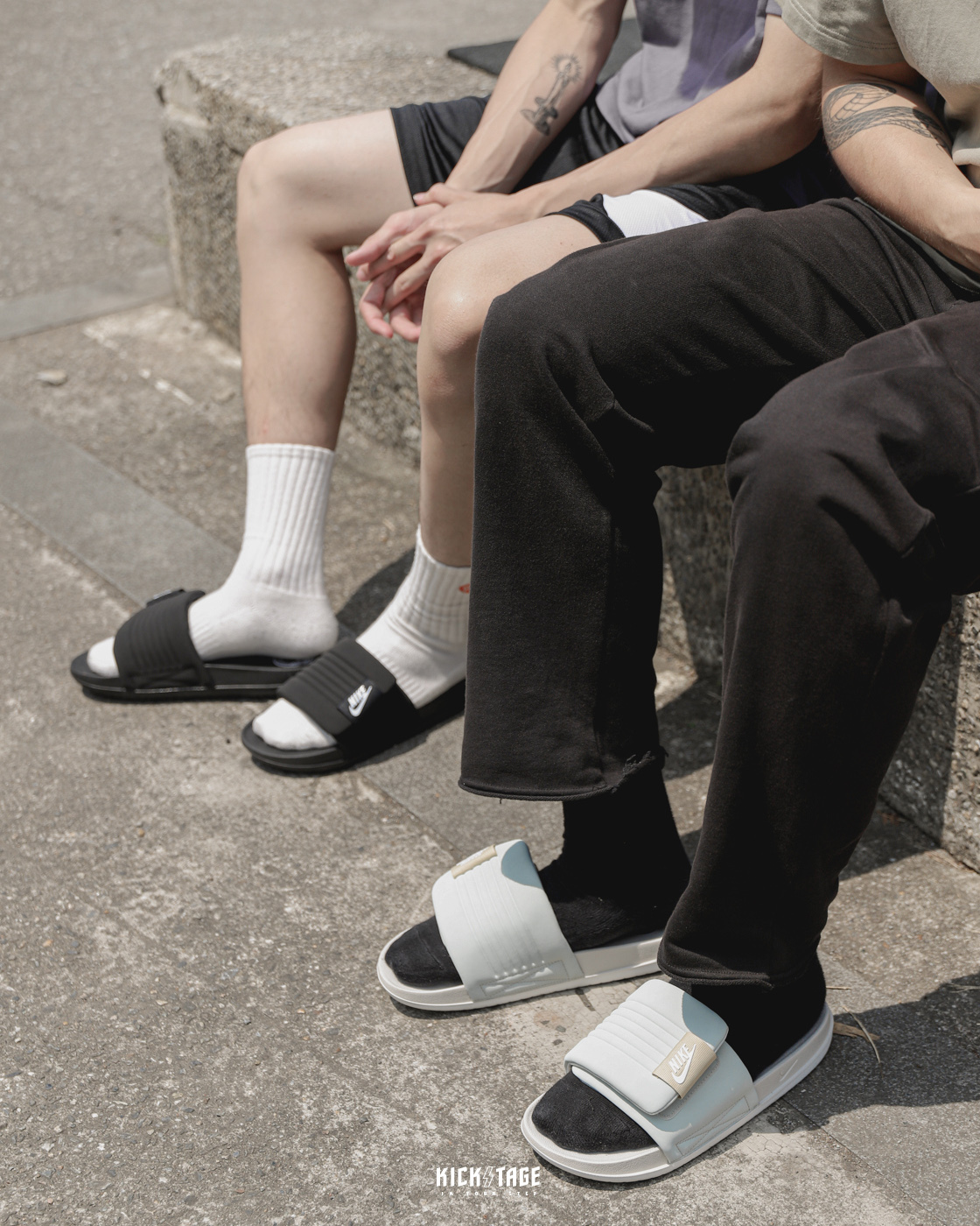 **特價商品售出不退換**男女鞋 NIKE OFFCOURT ADJUST 黑色 淺灰綠 輕便 軟Q底 麵包拖 海綿內裡 運動拖鞋【DQ9624】 25SALE