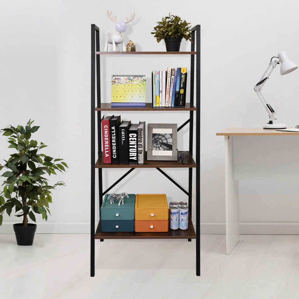 【AOTTO】日式簡約四層鐵木收納架(AS-999)