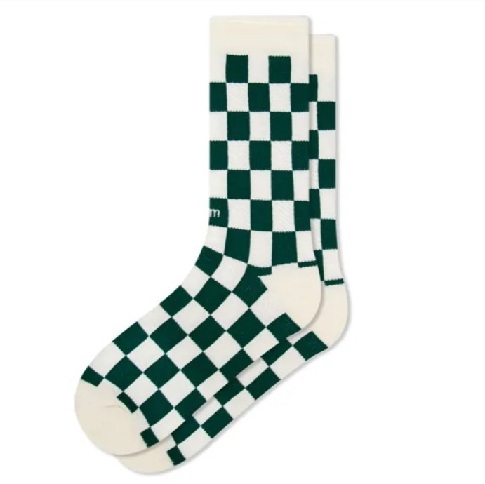 Faam Checkered Crew Socks 棋盤格針織高筒襪