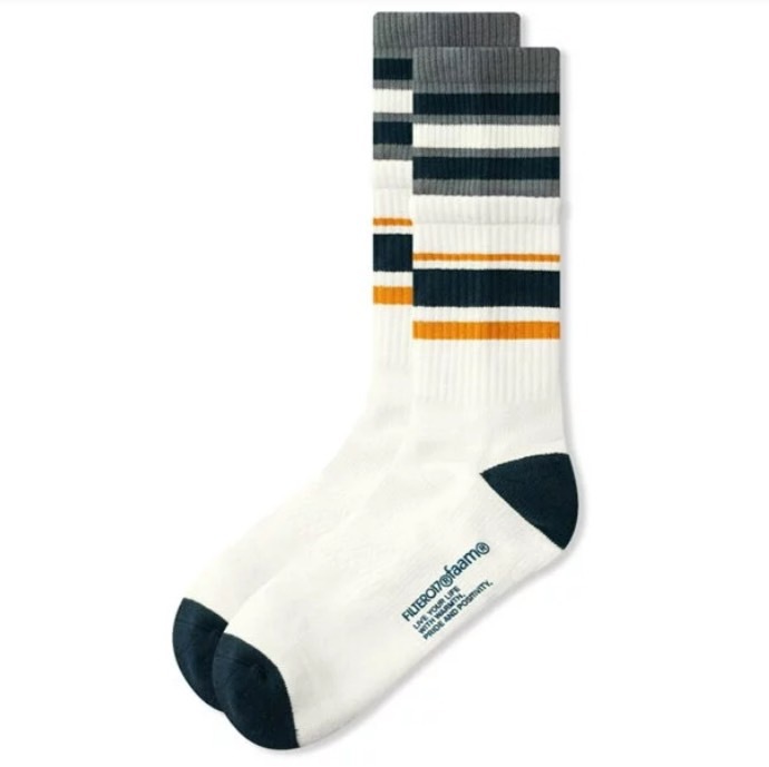Faam® Striped Crew Socks X 2022 S/S FILTER017® 雙層拼接條紋系列