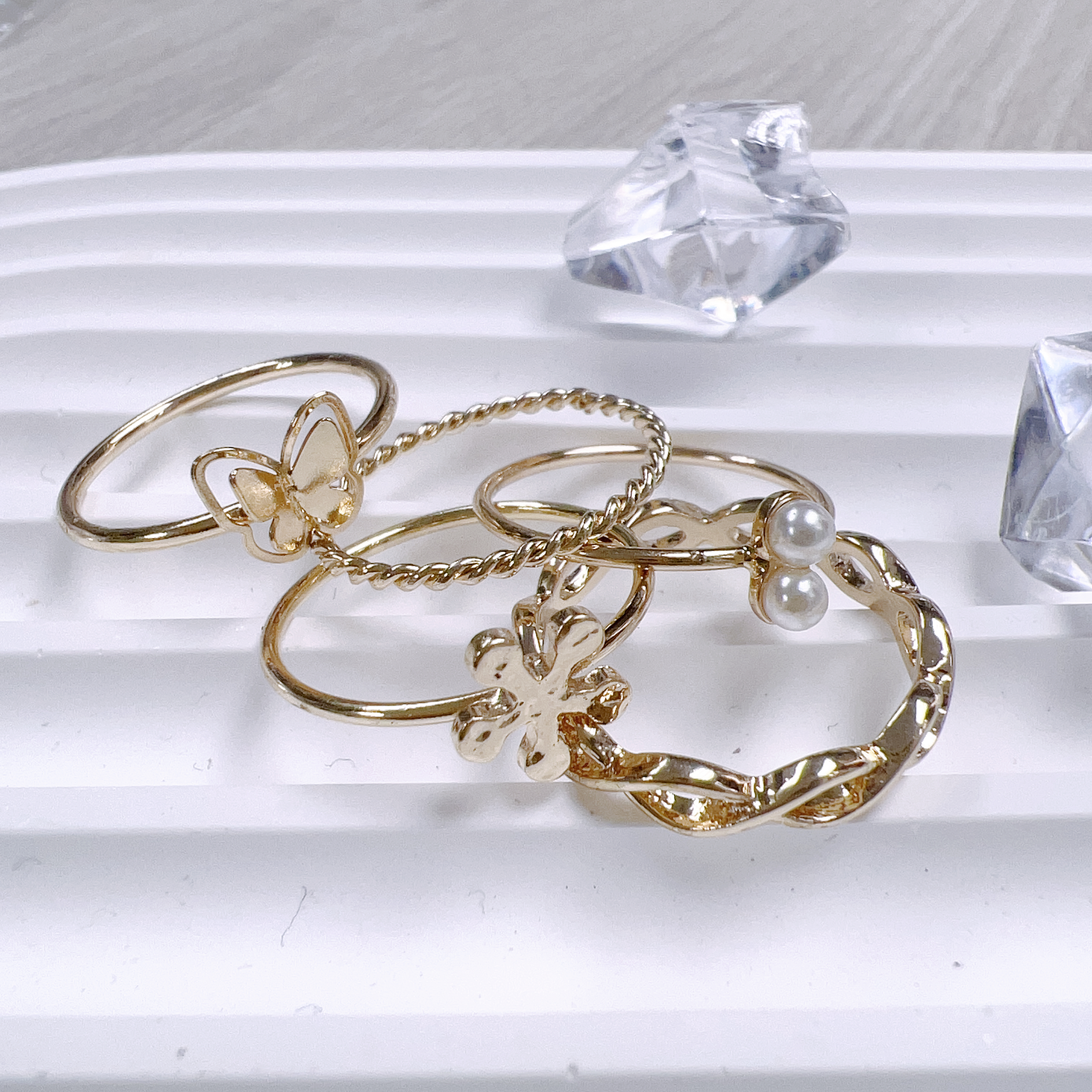 現貨 | 韓國氣質 Ring Set (1set 5隻) 8041