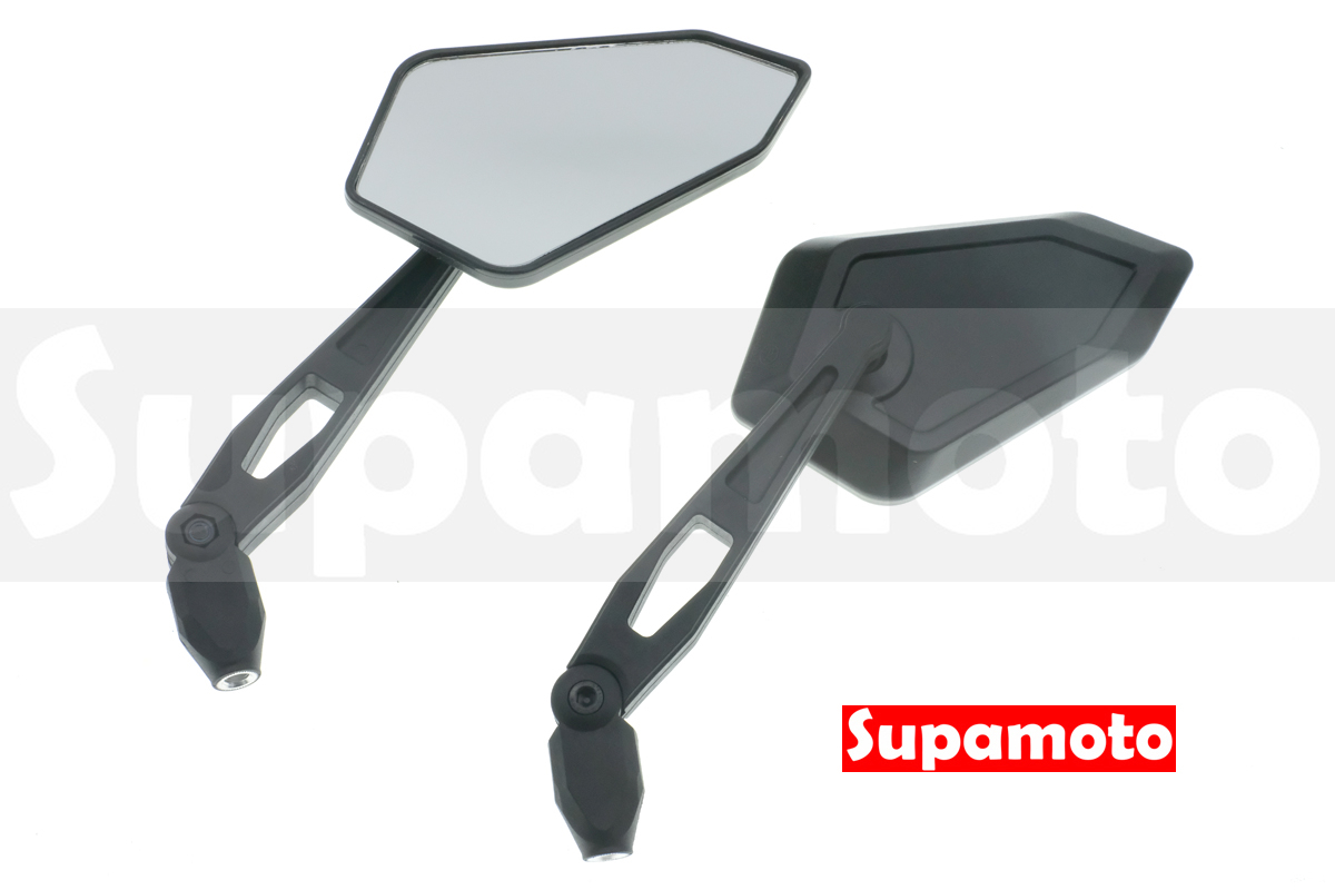 -Supamoto- M11 可折 五角 消光黑 後照鏡 後視鏡 CB350 通用 改裝 DRG MMBCU JETS