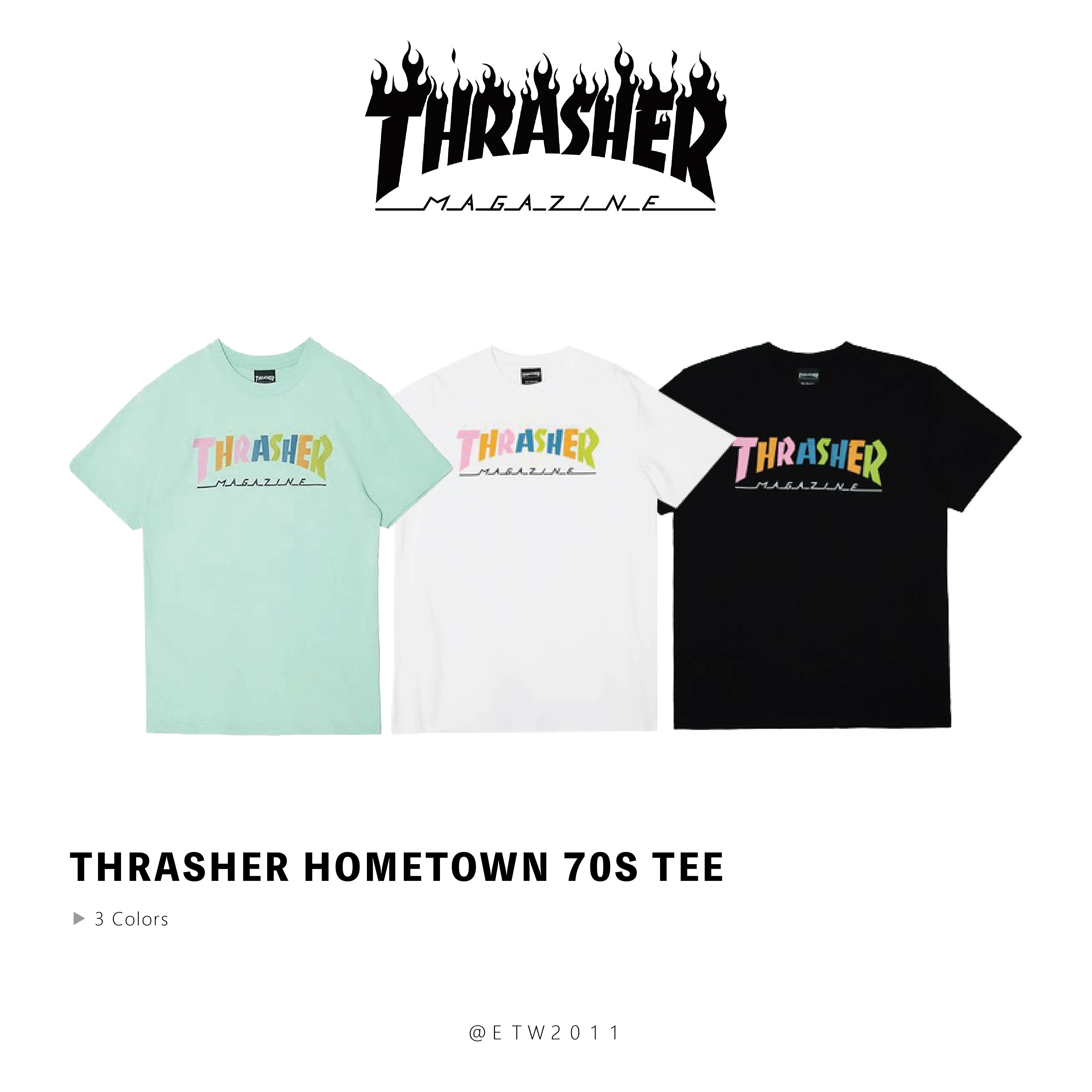 ☆ETW☆【EASY TO WEAR日線 THRASHER HOMETOWN 70S TEE  彩虹 短T 短袖