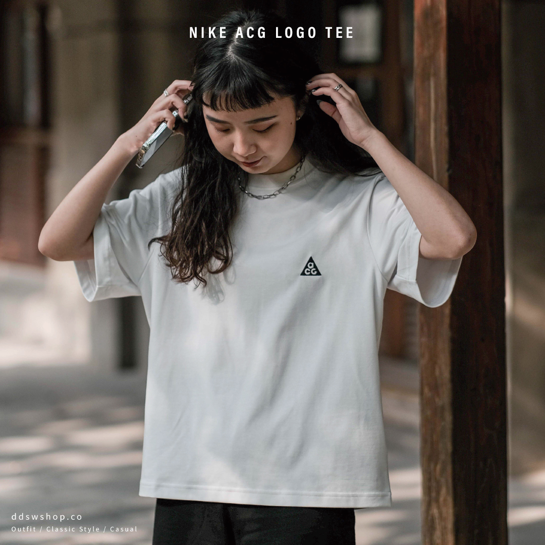 Nike ACG 短袖 基本款 短版刺繡小Logo 白色 DJ3647-122