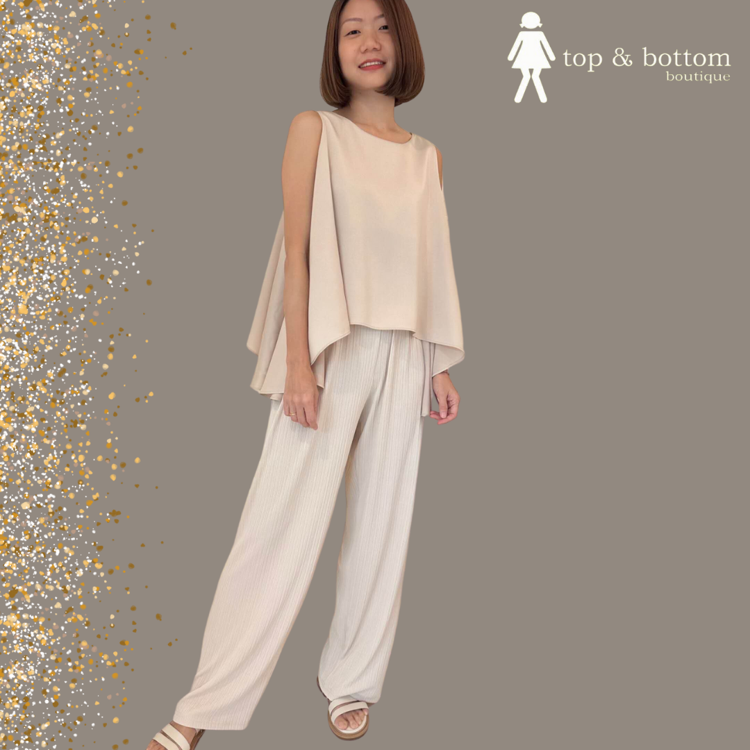 ELASTIC WAISTED CASUAL LONG PANT