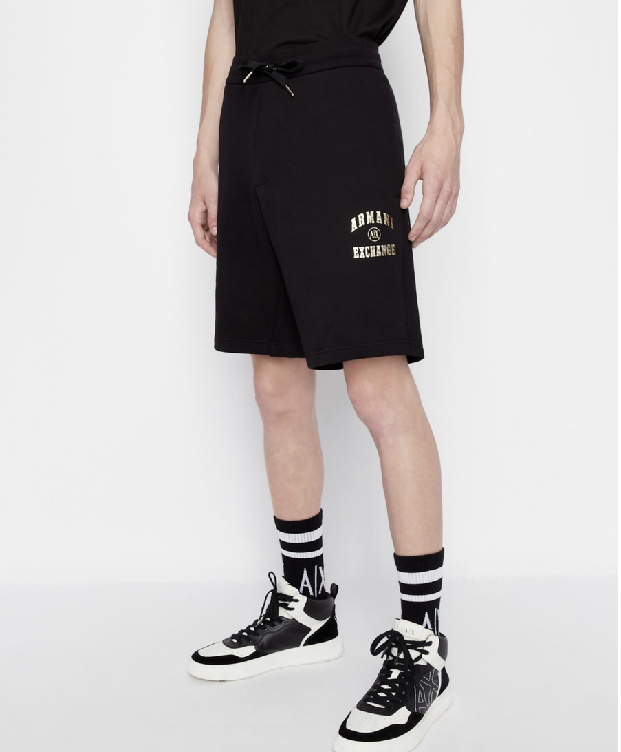Armani Exchange AX 燙金字母 短褲 棉褲