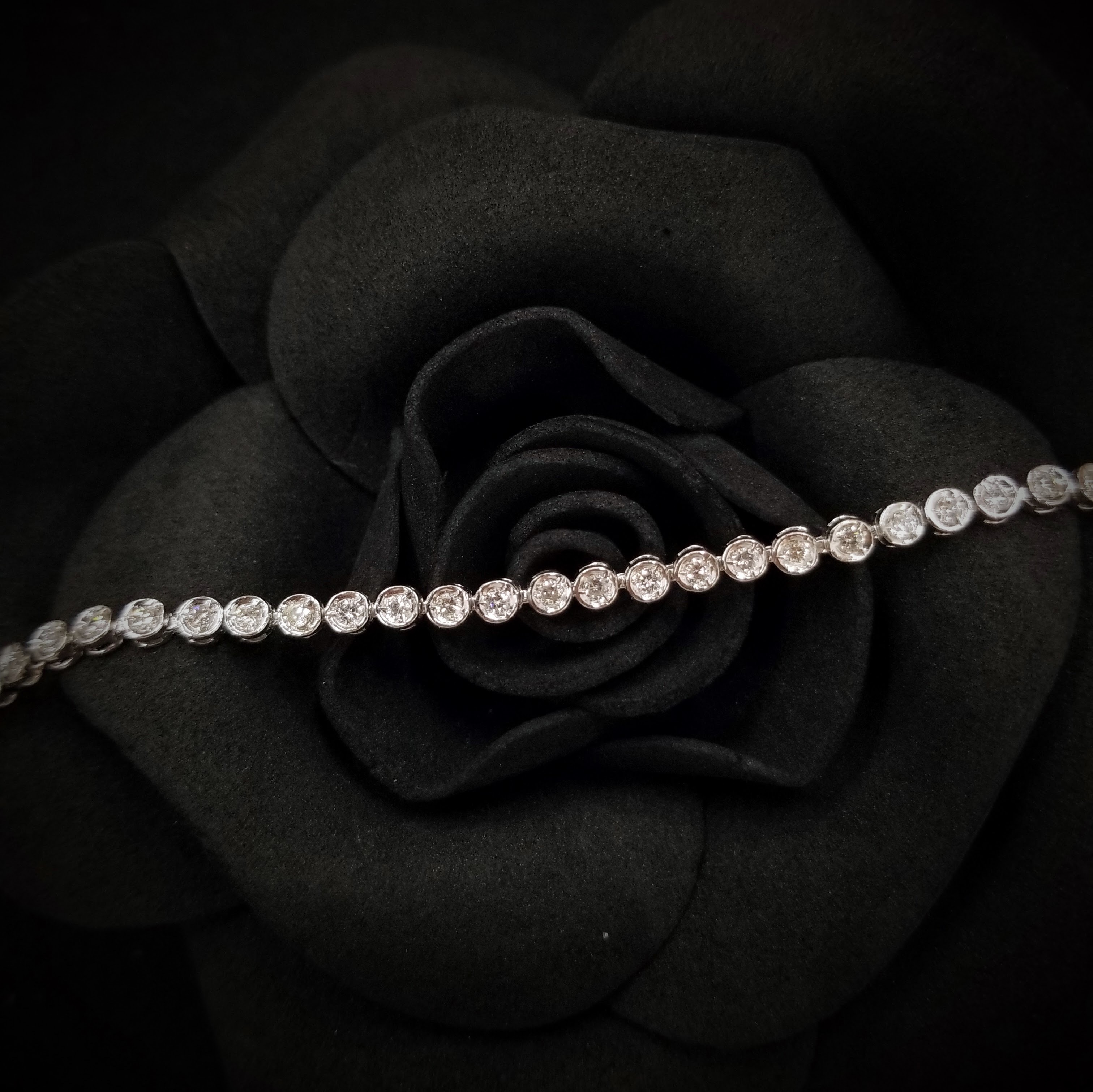 全新PT900鉑金1卡6份鑽石手鍊