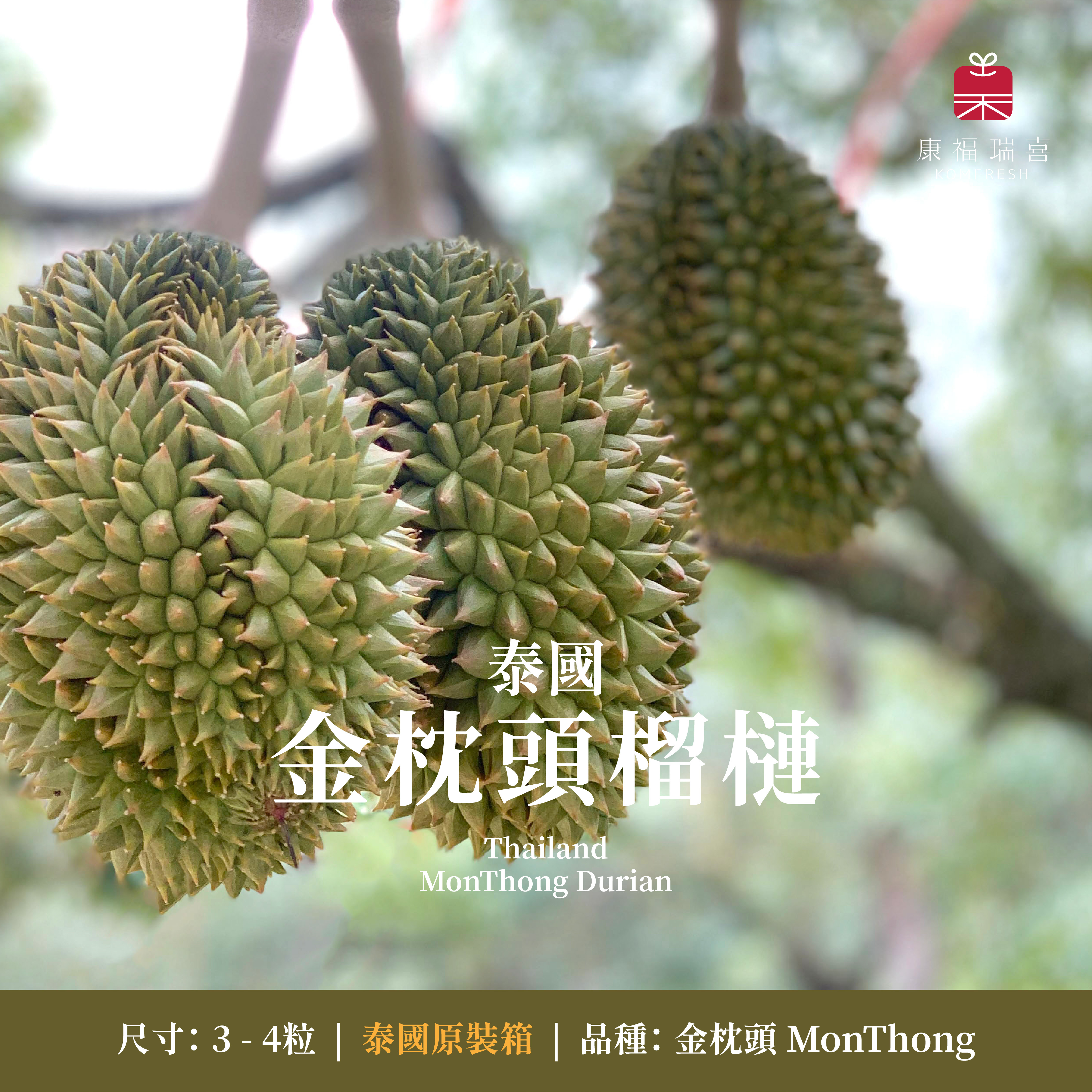 泰國 | 金枕頭榴槤 | 新鮮採收抵台