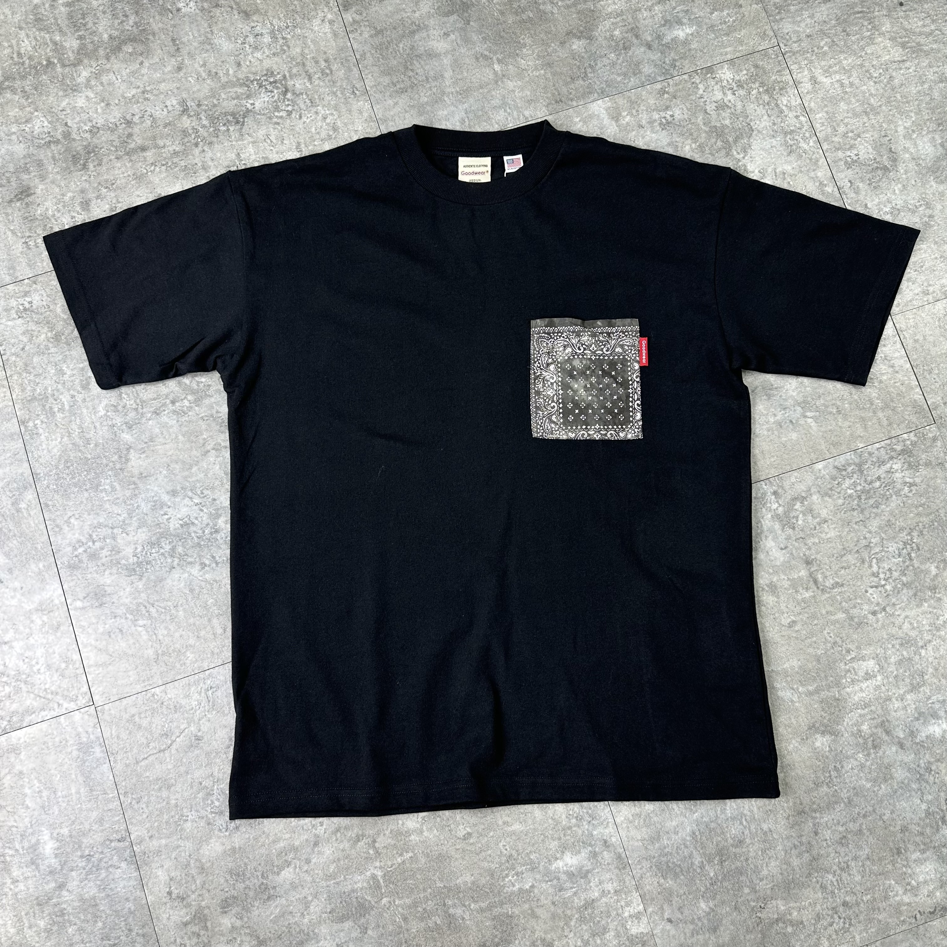 Goodwear Japan USA Cotton Color Pattern Pocket Tee