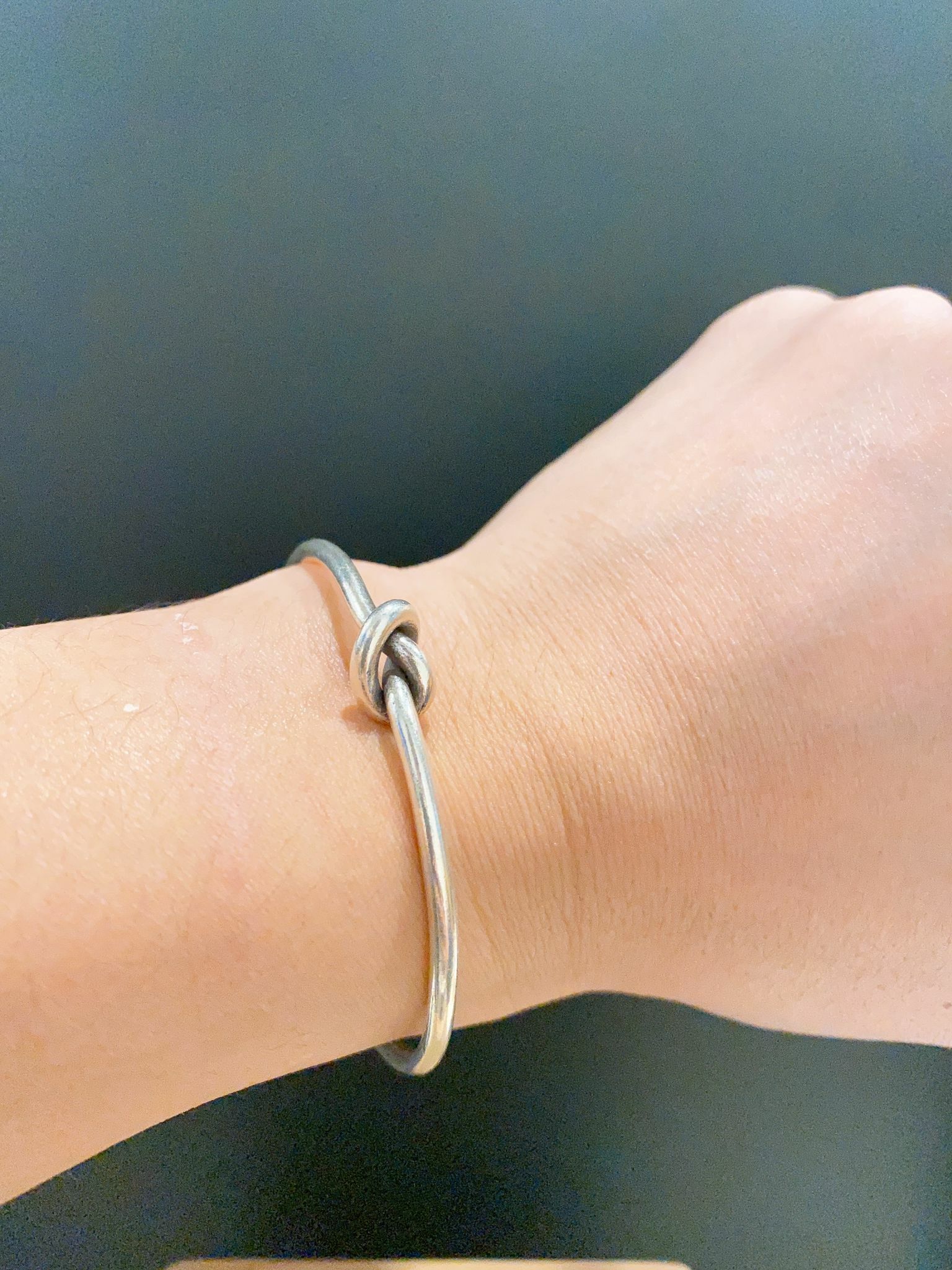 泰國直送 原創設計純銀手工 Infinity手鐲 (開口款) SB013